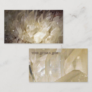Elegant Energy Graphic Clear Quartz Business Card