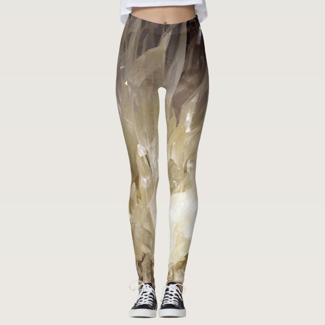 Elegant Energy Graphic Clear Quartz Leggings (Front)