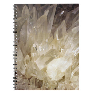 Elegant Energy Graphic Clear Quartz Notebook