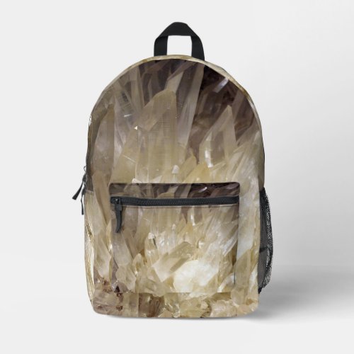 Elegant Energy Graphic Clear Quartz Printed Backpack