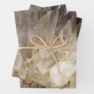 Elegant Energy Graphic Clear Quartz Wrapping Paper Sheets
