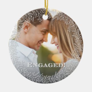 Elegant Engaged Photo Ornament