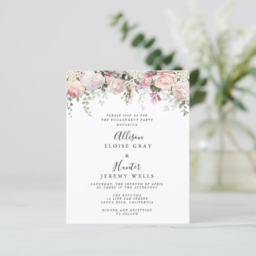 Elegant Engagement Party Invitation | Zazzle