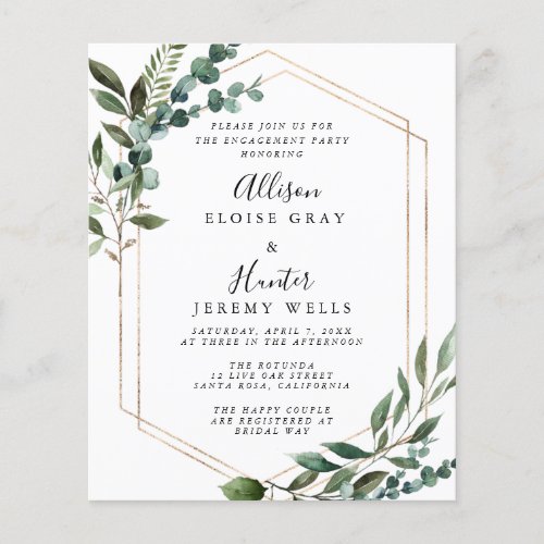 Elegant Engagement Party Invitation 