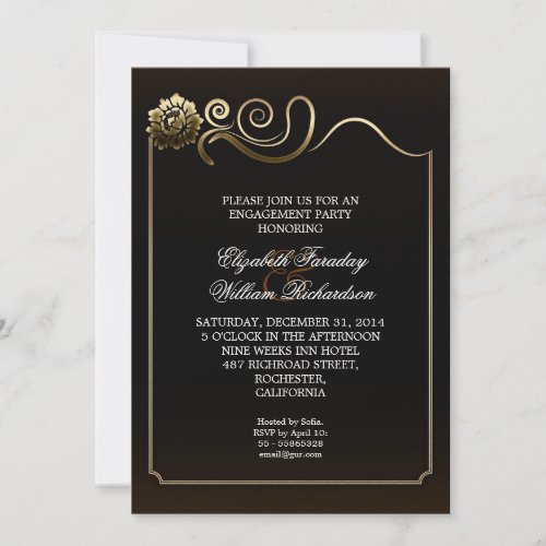 elegant engagement party invitation