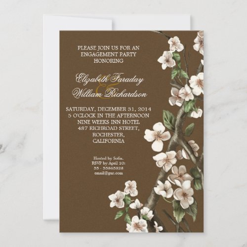elegant engagement party invitation 5" x 7" invitation card
