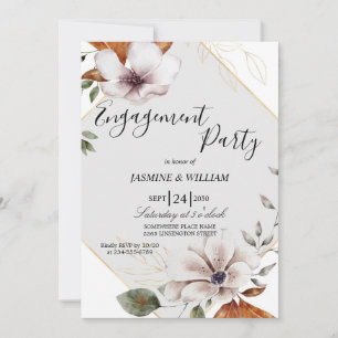 Elegant Engagement Party Invitation, Customizable Invitation