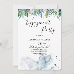 Elegant Engagement Party Invitation, Customizable Invitation
