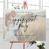 Elegant Engagement Party photo welcome