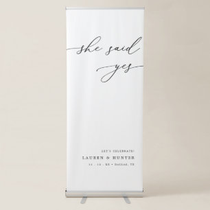 Elegant Engagement Party She Said Yes Welcome Sign