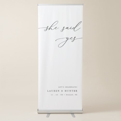 Elegant Engagement Party She Said Yes Welcome Sign