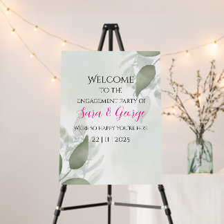 Elegant Engagement Party Welcome Sign