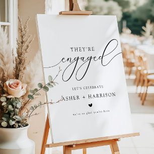 Elegant Engagement Party Welcome Sign