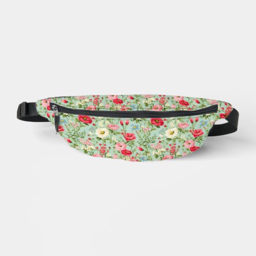 Elegant English Country Wildflower Fanny Pack