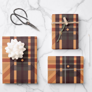 Elegant English Plaid: A Sophisticated Folk Look Wrapping Paper Sheets