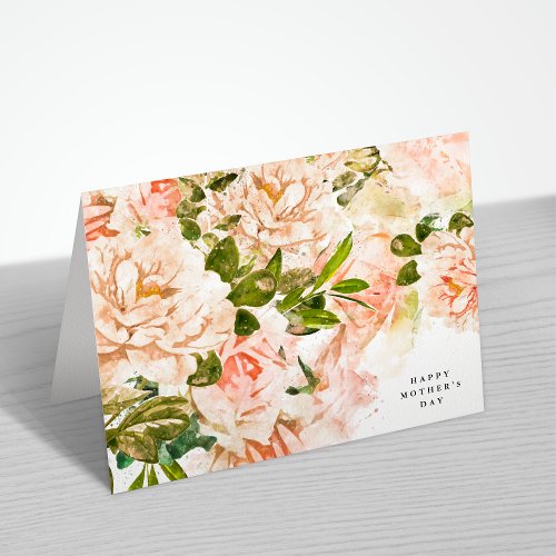 Elegant English Rose Editable Mothers Day Card