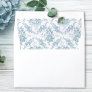 Elegant Engraved Blue and White Floral Toile Envelope Liner