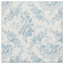 Elegant Engraved Blue and White Floral Toile Fabric