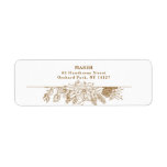 Elegant Engraved Gold Christmas Floral  Label<br><div class="desc">Elegant Christmas floral featuring richly-detailed engraved gold poinsettia,  holly & pine with editable text fields.</div>