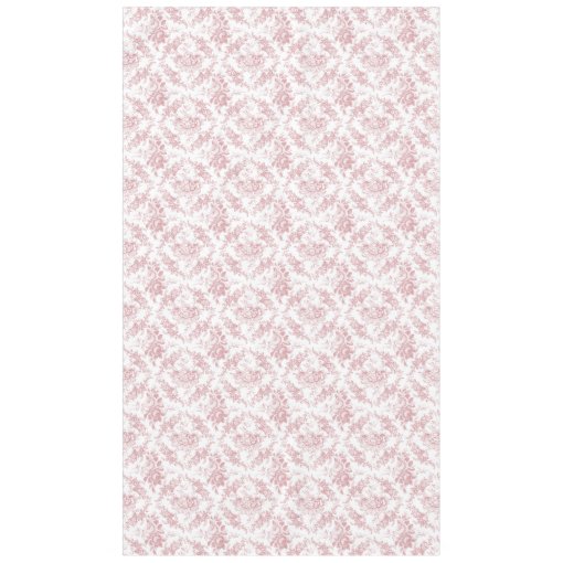 Elegant Engraved Pink and White Floral Toile Tablecloth | Zazzle