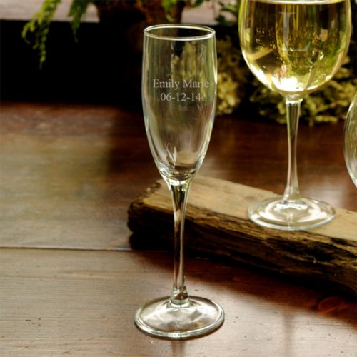 Elegant Engraved Toasting 8 oz Champagne Flute