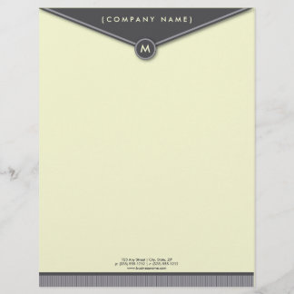 Elegant Envelope (slate) Monogram Letterhead
