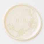 Elegant Envelope White Floral Monogram Wreath Wax Seal Sticker<br><div class="desc">Elegant Envelope White Floral Monogram Wreath Classic Wax Seal Sticker

*Part of a collection</div>