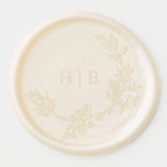 Elegant Envelope White Floral Monogram Wreath Wax Seal Sticker<br><div class="desc">Elegant Envelope White Floral Monogram Wreath Classic Wax Seal Sticker

*Part of a collection</div>