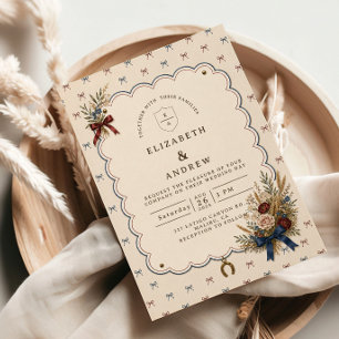 Elegant Equestrian Boho Wedding Invitation
