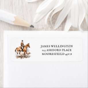 Elegant Equestrian British Hunter Horse Label