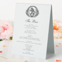 Elegant Equestrian Horse Monogram Bar Menu Drinks