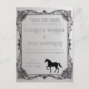 Elegant Equestrian Romance Postcard
