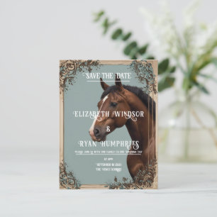 Elegant Equestrian Romance Postcard