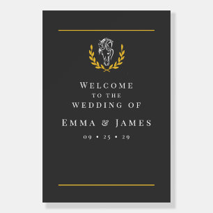 Elegant Equestrian Wedding Welcome Sign