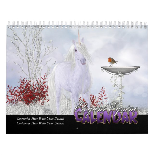 Elegant Equine Calendar Fantasy Horse Art Calendar (Cover)