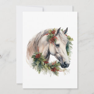 Elegant Equine Christmas  Holiday Card