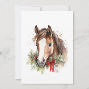 Elegant Equine Christmas  Holiday Card