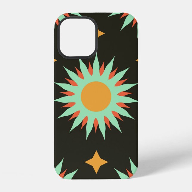 Elegant esoteric shapes seamless pattern art. alch iphone case (Back)