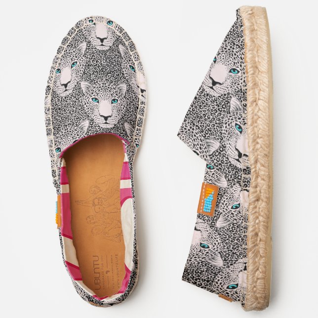 Elegant Espadrilles with Bold Leopard Pattern  (Side)