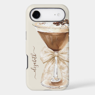 Elegant Espresso Martini Monogrammed iPhone 17 Air Case