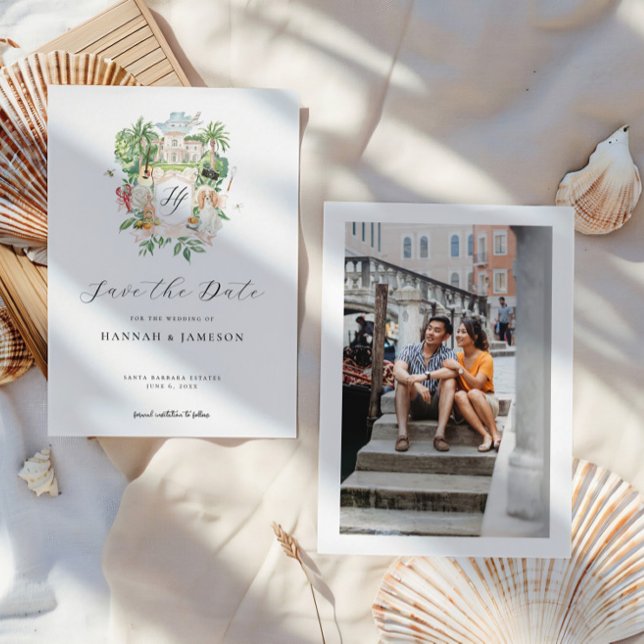 Elegant Estate | Custom Wedding Crest Save The Date (Creator Uploaded)