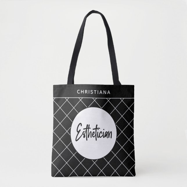 Elegant Esthetician Beautician Personalized  Tote Bag (Front)