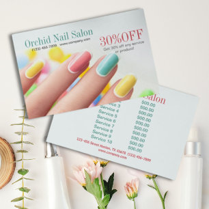 Elegant Esthetician SPA Nail Salon Price Lists Flyer