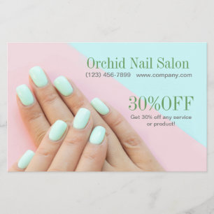 Elegant Esthetician SPA Nail Salon Price Lists Flyer
