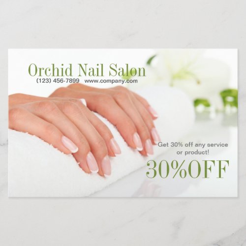 Elegant Esthetician SPA Nail Salon Price Lists  Flyer