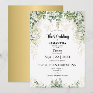 Elegant Eternity: Join us on our Wedding Day  Invitation
