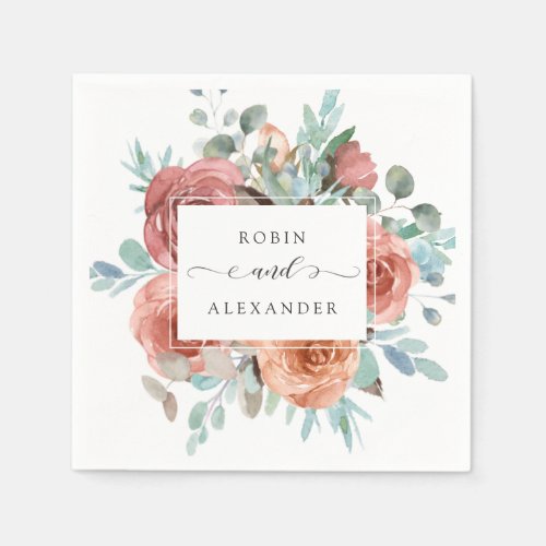 Elegant Ethereal Floral Wedding Napkins