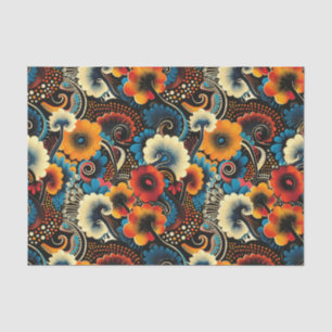 Elegant Ethnic African Pattern in Rich Earth Tones Tissue Paper