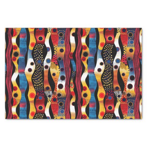 Elegant Ethnic African Pattern with Bold Colors Tissue Paper