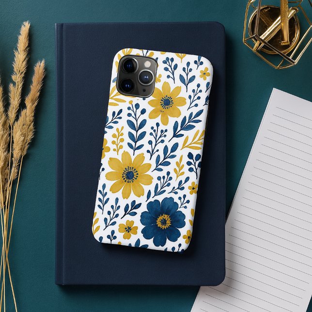 Elegant Ethnic Mediterranean Floral Art Pattern Case-Mate iPhone Case (Creator Uploaded)